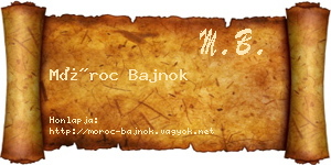 Móroc Bajnok névjegykártya